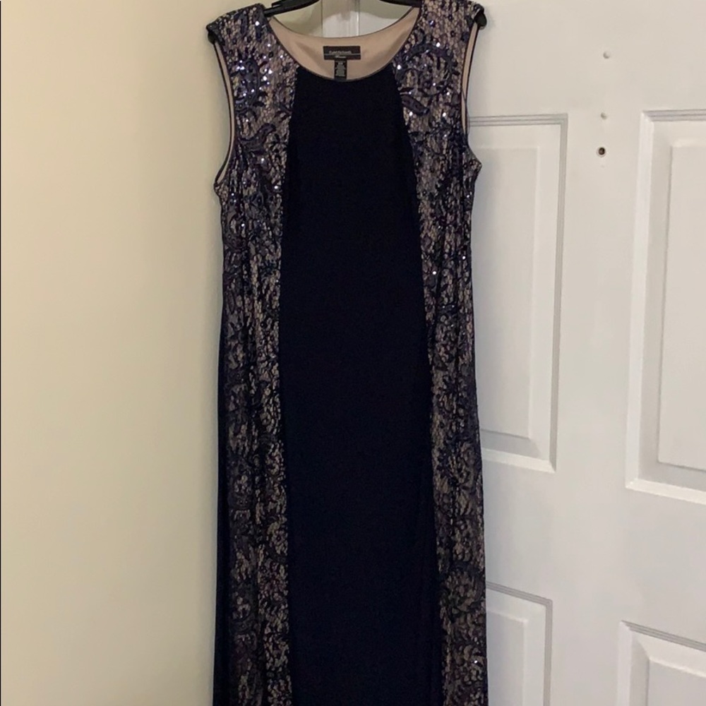 Navy and lace gown Sz. 16W